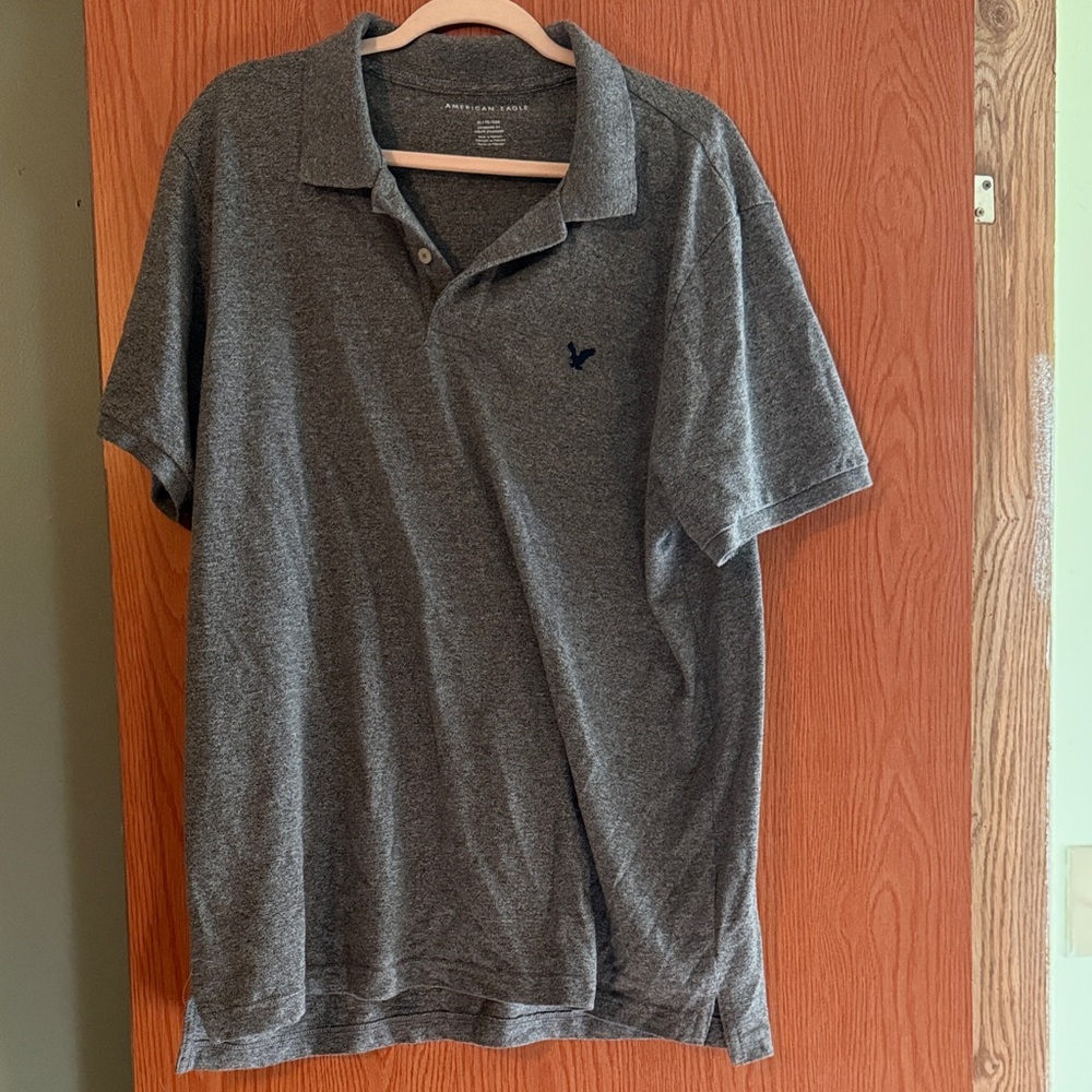 American Eagle Outfitters Dark Gray Polo Shirt
